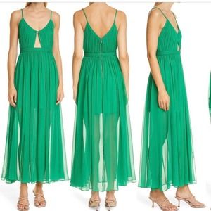 NWT Alice + Olivia Tamar Silk Cutout Maxi Dress